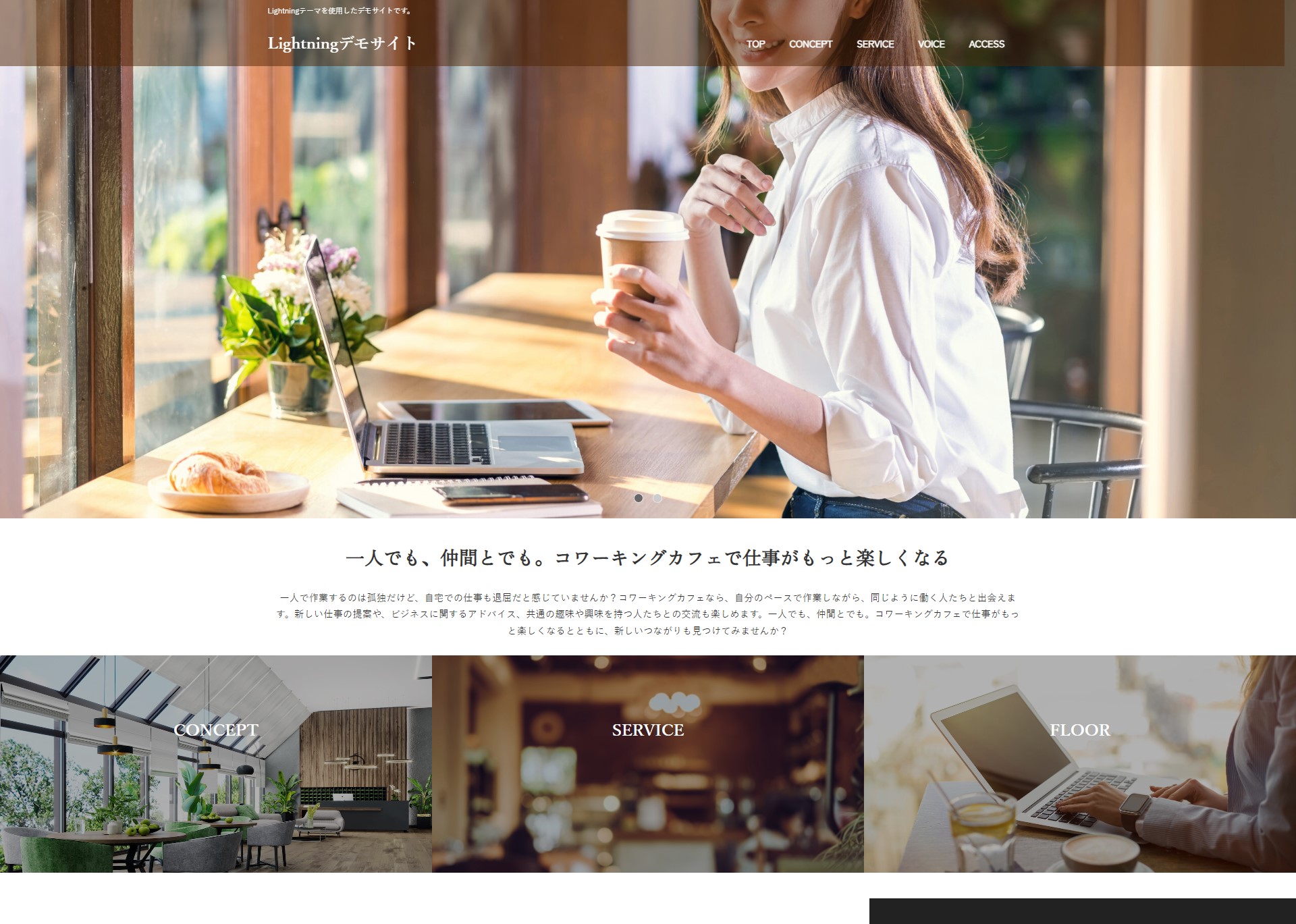 Lightningデモサイト　デザイン制作事例